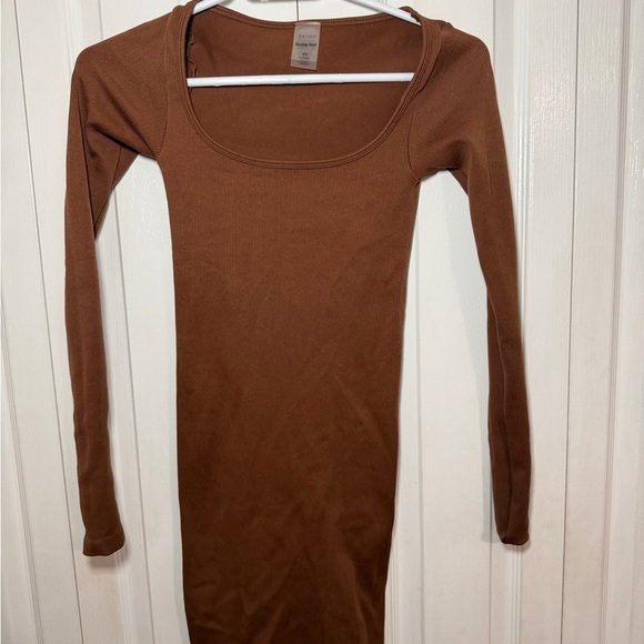 Sunday Best Dresses & Skirts - Aritzia Sunday best brown ribbed mini dress